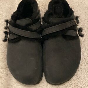 Birkenstock Blair Shearling slip on mules size 38 or 7.-75